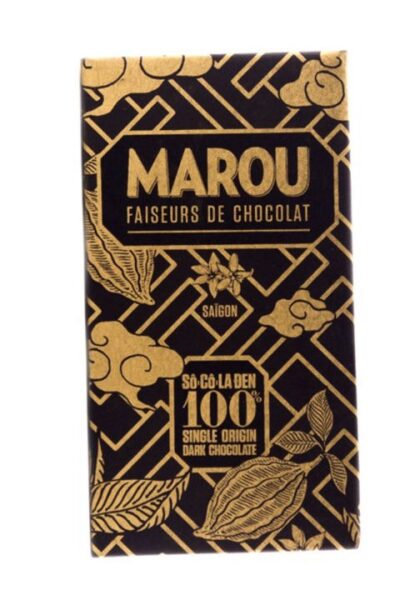 Socola đen nguyên chất 100% Marou Chocolate thanh 60g
