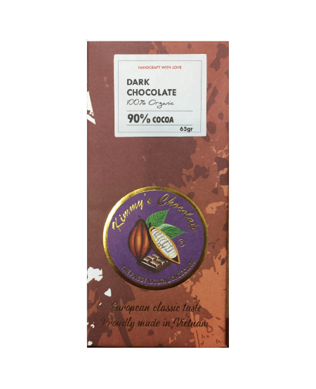 Socola - Socola đen nguyên chất Kimmy's Chocolate Việt Nam 90% cacao thanh 65g KMB06
