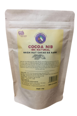 Cacao - Cacao nib nguyên chất Kimmy's Chocolate Việt Nam 100% cacao gói 250g KMP06