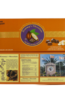 Socola - Socola đen nhân mứt gừng Kimmy's Chocolate Việt Nam 65% cacao hộp 18 viên 252g KMG09