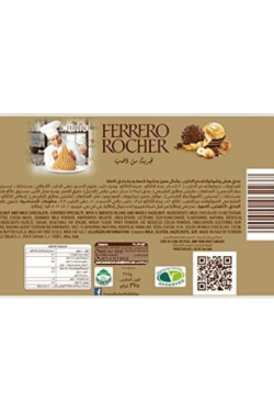 Socola - Socola nhân hạt dẻ Ferrero Rocher hộp 30 viên 375g FRBO4