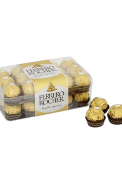 Socola - Socola nhân hạt dẻ Ferrero Rocher hộp 30 viên 375g FRBO4