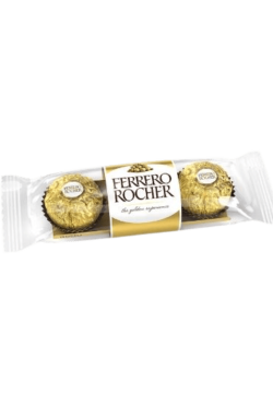 Socola - Socola sữa nhân hạt phỉ Ferrero Rocher 3 viên 37.5g FRBO1