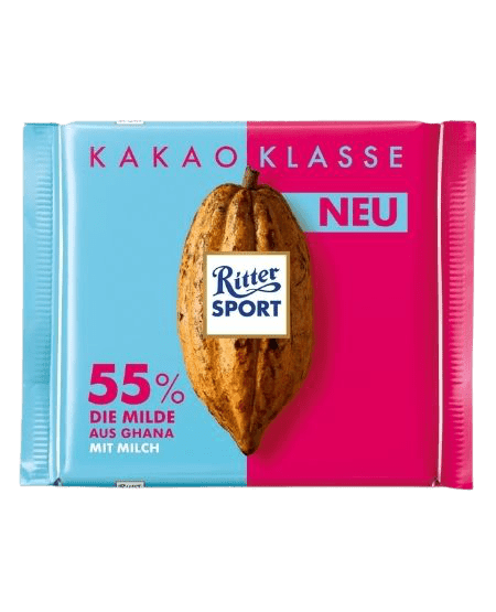ZingSweets - Socola sữa 55% cacao Ritter Sport thanh 100g RSB07