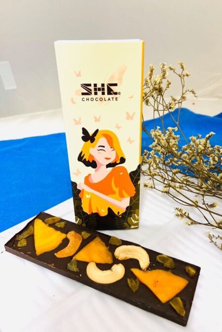 ZingSweets Chocolate - Socola 54% trái cây She Chocolate Việt Nam thanh 50g SHB09